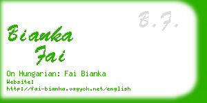 bianka fai business card